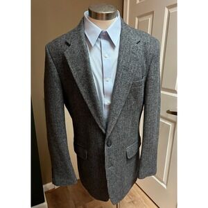 VTG Emile Duval Wardecker's Mens Gray Wool Donegal Tweed Blazer Jacket 42L